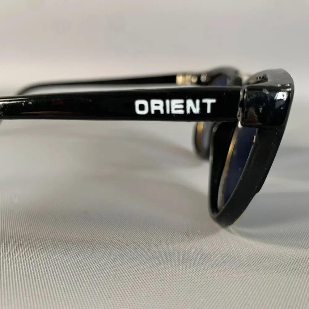 ORIENT EXPRESS Black Gold Acetate Sunglasses